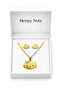 Gold Color Cat Figured Stainless Steel Necklace Earring Set Women - 4