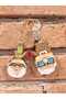 Decorative Wooden Keychain with 4 Figures - 3
