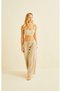 100% Organic Muslin Cotton Crop & Wide-Legged Trousers Set with Pockets – Summer Casual Stylish Women's Outfit - 7