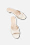 Mirella Rosetti Beige Rustic Women's Daily Stylish Flat Comfortable Round Toe Thin Short Heeled Kitten Heel Slippers - 3