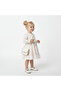 Polka Dot Muslin Girls' Dress with Bag - 3