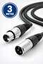 3 Meters Canon Female to Male Ready Microphone Xlr Extension Cable - 2