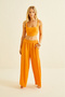 100% Organic Muslin Cotton Crop & Wide-Legged Trousers Set with Pockets – Summer Casual Stylish Women's Outfit - 6