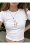 Women's Black Certified Duck Printed Baby Tee Crop T-Shirt
