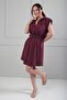 Women's Short Modal Safari Dress with Front Placket and Half Button Pockets - 2