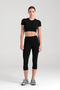 Comfort High Waist Capri Leggings Black
