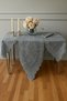 Living Room Set Runner Set Gray Linen French Lace Borderless Dowry Products - 6