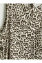 Original Oval Collar Leopard Patterned Blouse - 7