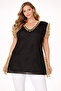 Black Tassel Detailed Chiffon Beach Dress Pareo