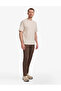 Beige Comfort Fit 100% Cotton Crew Neck Basic T-Shirt 50325300-Vr011 - 4