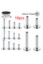 Surface and Dermal Labret, Lip Piercing Jewelry 10pcs Silvery 1.2x6mm 10PCS G23 Titanium Labret 16G