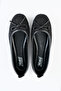 Women's Tweed Fabric Thin Bow Round Toe Ballerinas - 4