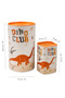 Set of 2 Dinosaur Figured Piggy Banks - Hard Plastic Children's Piggy Bank with Opening Lid - 5