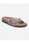 Madrid big buckle oiled leather women's purple slipper 1029300 - 2