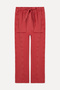 Women's Red Comfort Fit Pants with Tie Waist - 5