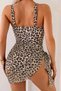 Leopard Patterned Swimsuit with Ring Detail - 3