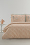 Allida 100% Cotton King Size Ranforce Duvet Cover Set - Salmon