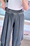 Elastic Waist Casual Cotton Woven Trousers 6Y144 - 4