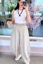 Elastic Waist Casual Cotton Woven Trousers 6Y144 - 2
