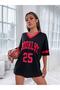 Magic Size V-Neck Brooklyn 25 Printed Oversize T-Shirt - 6