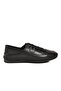 Black genuine leather women's casual shoes - 2