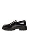 Black Patent Leather Genuine Leather Men's Casual Shoes - 4