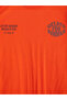 Orange Crew Neck Printed Boy's T-Shirt - 3