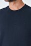 Navy Blue Micro Patterned Men's Basic T-Shirt - 4