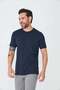 Navy Blue Micro Patterned Men's Basic T-Shirt - 6