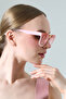 Women's Pink Frame Gradient Glass Sunglasses - 6