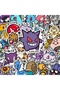 army green 56PCS Cute Anime Pokemon Stickers Cartoon Pikachu Sealing Decoration DIY Laptop Decals Gr - 2