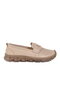 Beige Genuine Leather Women's Casual Shoes - 2