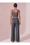 Women's Baggy Relaxed Fit White Striped Loose Sweatpants - 2