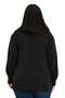 Plus Size Long Sleeve Black Shirt with Pocket Detail - 3