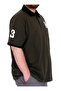 Large Size Men's T-Shirt Polo Collar H Brouded C25312 Khaki - 2