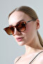 Women's Leopard Frame Brown Glass Sunglasses - 8