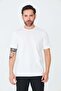 White Micro Patterned Men's Basic T-Shirt