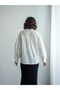 Crep Women's Lace Detailed High Collar Shirt – Embroidered Cotton Textured Stylish Shirt White - 6