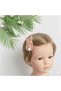 Hand Knitted Children's Antiallergic Hair Accessory with Pompom Tail Rabbit Figure, 2-Piece Snap Buckle - 5