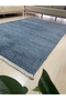 Doku 2 Blue Non-Slip Woven Base Living Room Kitchen Hallway Carpet - 3