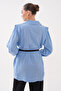 Modal Woven Shirt with Hidden Placket and Waist Belt - 8