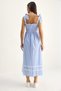 Women's Blue and White Striped Gipeli Midi Dress with Chest Detail, Tie-Strap Design, and Pocket Detail 35510 60286177. - 6