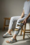 Double Buckle Summer Women's Slippers - Silver - 2