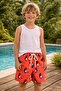 Boys' Patterned Swim Shorts – Elastic Lace-Up Swim Shorts