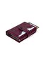 Women's Leather Rfid Protective Aluminum Automatic Mechanism Card Holder and Wallet