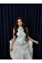 Swan Deep Backless Design Maxi Dress - 5
