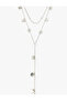 Multiple Steel Y Necklace - 4