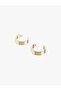 In-Line Steel Hoop Earrings - 2