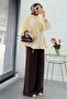 Premium Design Skirt Flounced Voile Tunic - Cream - 7