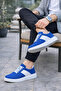 Zrj011 Casual Lace-Up Suede Men's Sneaker - Blue/White - 2